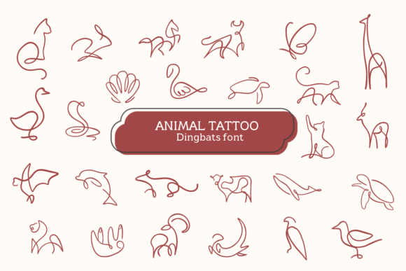 Animal Tattoo: A Dingbats Font for Creative Impact