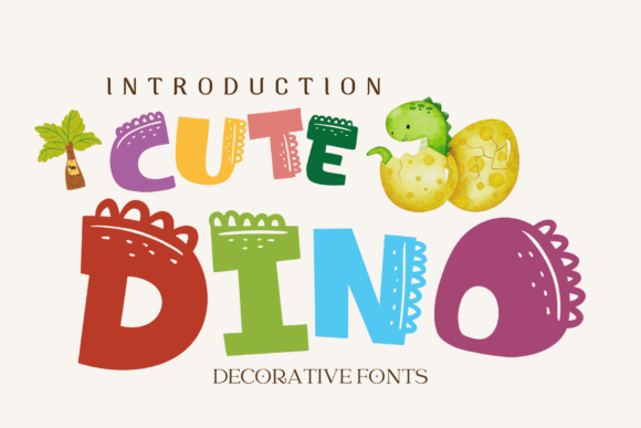 Cute Dino: A Playful Font for Creative Design
