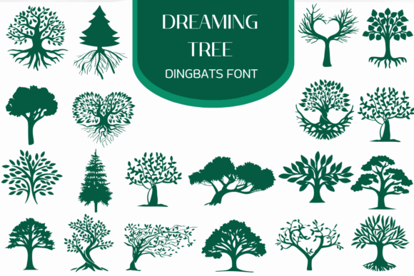 Dreaming Tree: A Versatile Dingbats Font for Creative Design
