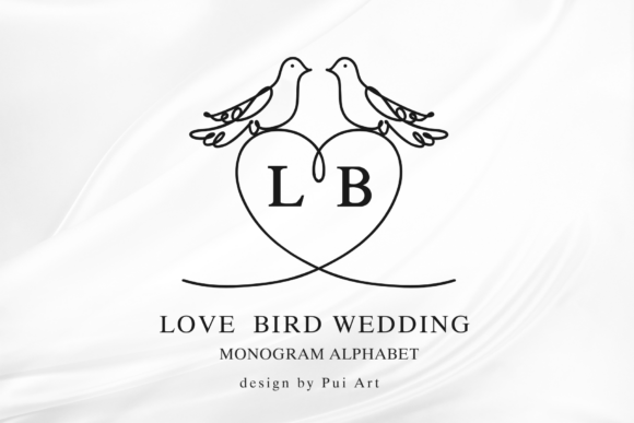 Elevate Wedding Design with the Love Bird Monogram
