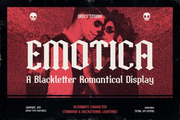 Emotica: The Gothic Romance Font for Bold Design