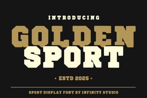 Golden Sport: A Bold Vintage Typeface for Professional Branding