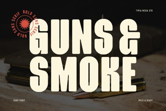 Guns & Smoke: A Bold Font for Impactful Design