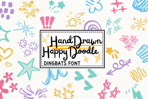 Hand Drawn Happy Doodle: Whimsical Design Elements