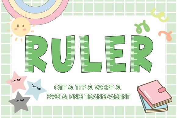 Ruler: A Playful Color Font for Creative Design