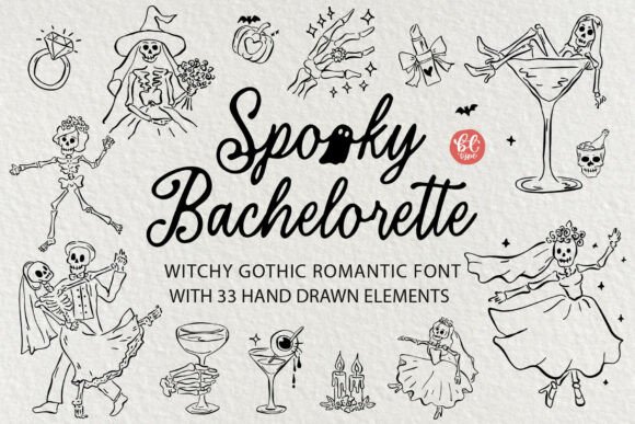 Spooky Bachelorette: Gothic Romance Design Assets