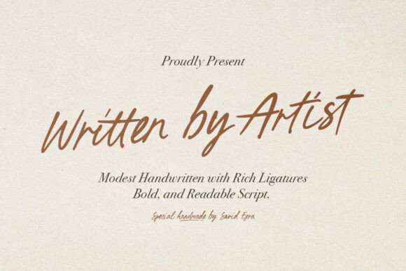 Written by Artist: A Handwritten Font for Authentic Design